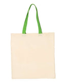 Q-Tees - Economical Tote with Contrast-Color Handles - QTB6000