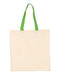 Q-Tees - Economical Tote with Contrast-Color Handles - QTB6000