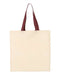 Q-Tees - Economical Tote with Contrast-Color Handles - QTB6000