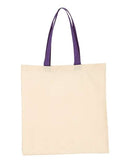 Q-Tees - Economical Tote with Contrast-Color Handles - QTB6000