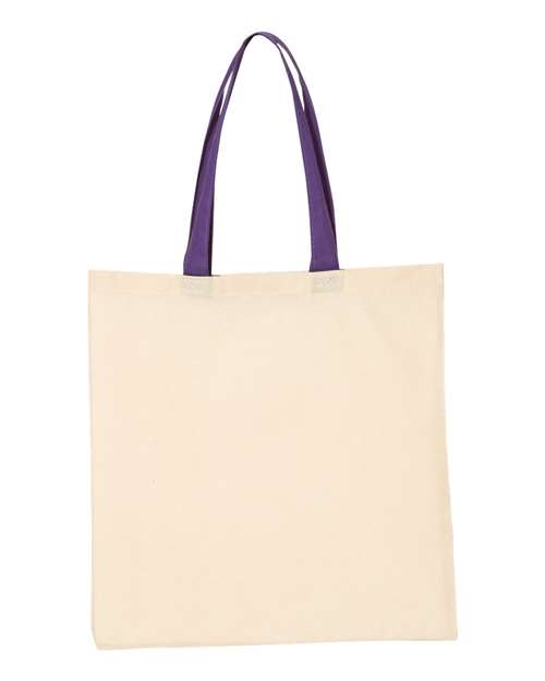 Q-Tees - Economical Tote with Contrast-Color Handles - QTB6000