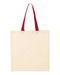 Q-Tees - Economical Tote with Contrast-Color Handles - QTB6000