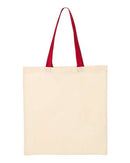 Q-Tees - Economical Tote with Contrast-Color Handles - QTB6000