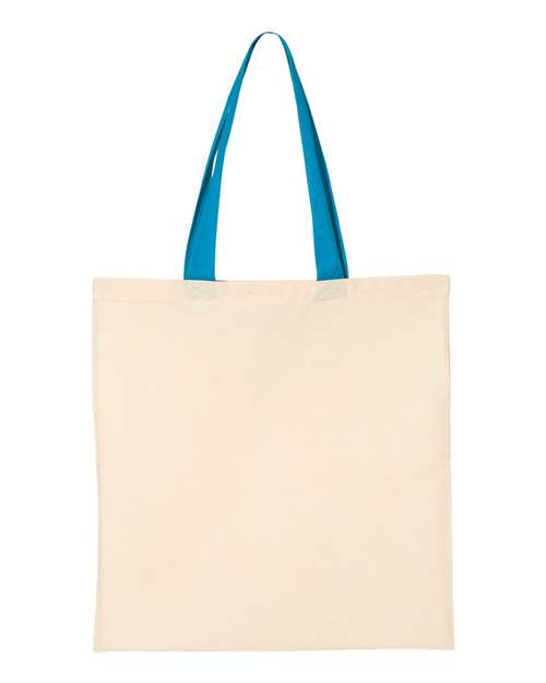 Q-Tees - Economical Tote with Contrast-Color Handles - QTB6000