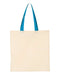 Q-Tees - Economical Tote with Contrast-Color Handles - QTB6000