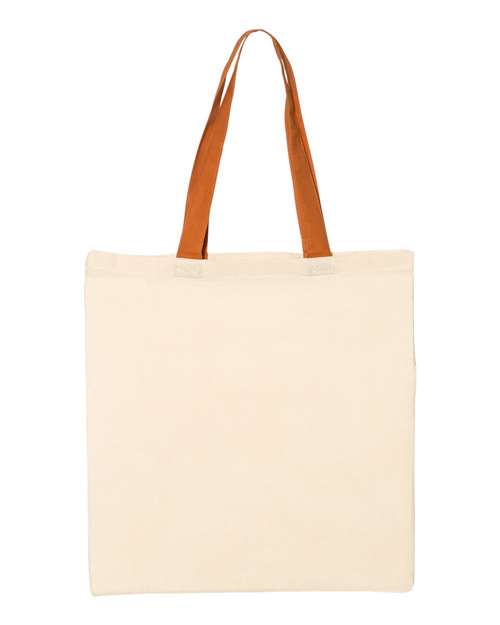 Q-Tees - Economical Tote with Contrast-Color Handles - QTB6000