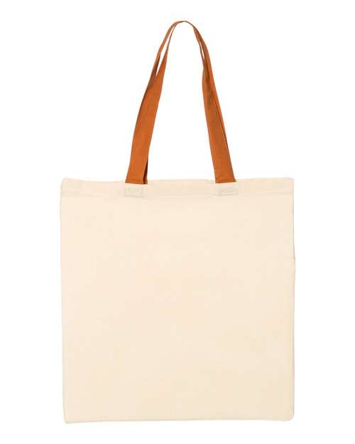 Q-Tees - Economical Tote with Contrast-Color Handles - QTB6000