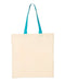 Q-Tees - Economical Tote with Contrast-Color Handles - QTB6000