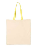 Q-Tees - Economical Tote with Contrast-Color Handles - QTB6000