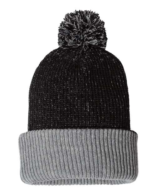 Sportsman - 12" Knit Speckled Pom-Pom Beanie - SP70