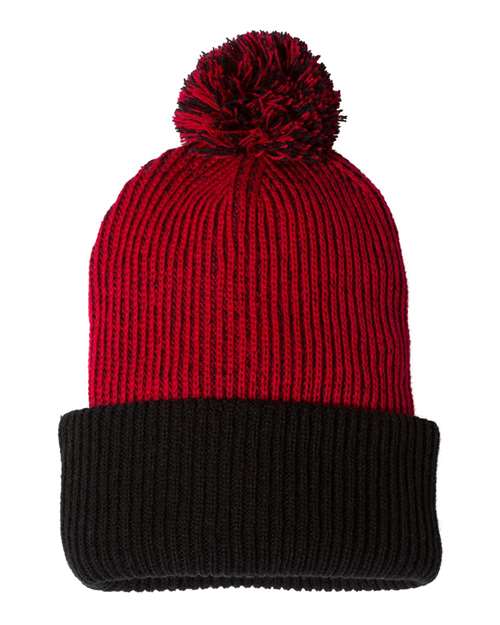 Sportsman - 12" Knit Speckled Pom-Pom Beanie - SP70