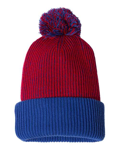 Sportsman - 12" Knit Speckled Pom-Pom Beanie - SP70