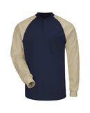 Bulwark - Long Sleeve Color-Block Tagless Henley Shirt - SEL4