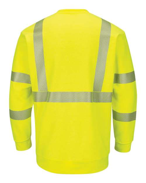 Bulwark - Hi-Visibility Crewneck Fleece Sweatshirt - SMC4HV