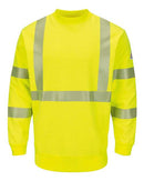 Bulwark - Hi-Visibility Crewneck Fleece Sweatshirt - SMC4HV