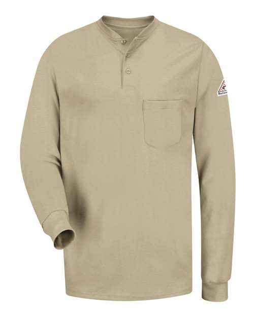 Bulwark - Long Sleeve Tagless Henley Shirt - SEL2