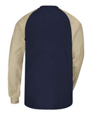 Bulwark - Long Sleeve Color-Block Tagless Henley Shirt - SEL4