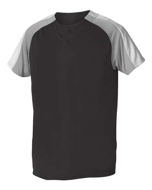 Alleson Athletic - Two Button Henley Baseball Jersey - 5063CH