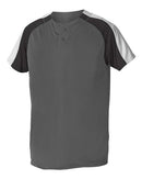 Alleson Athletic - Two Button Henley Baseball Jersey - 5063CH