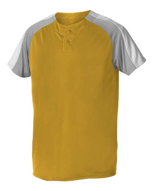 Alleson Athletic - Two Button Henley Baseball Jersey - 5063CH