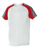 Alleson Athletic - Youth Two Button Henley Baseball Jersey - 5063CHY