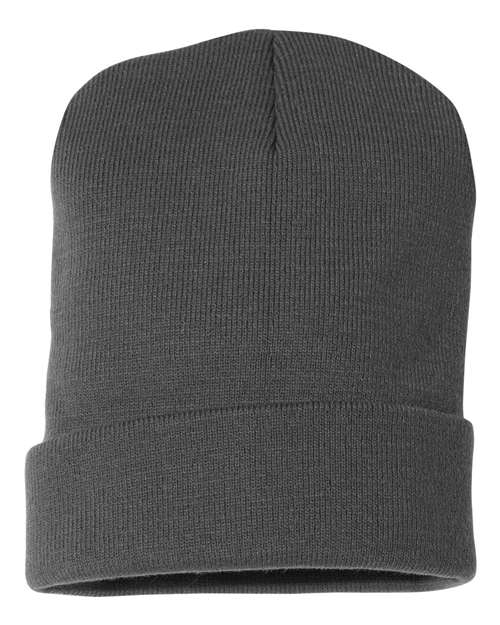 Bayside - USA-Made 12" Knit Cuffed Beanie - 3825