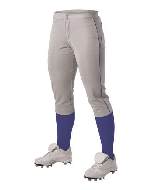 Alleson Athletic - Women's Belted Piped Fastpitch Pants - 625PBW