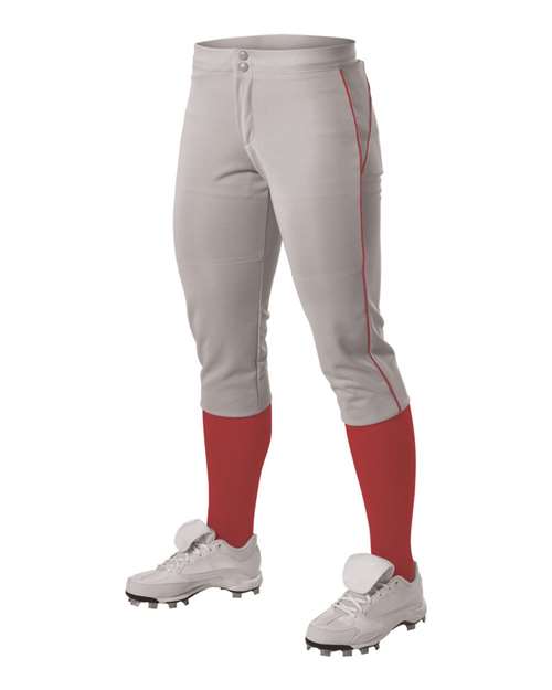 Alleson Athletic - Women's Belted Piped Fastpitch Pants - 625PBW