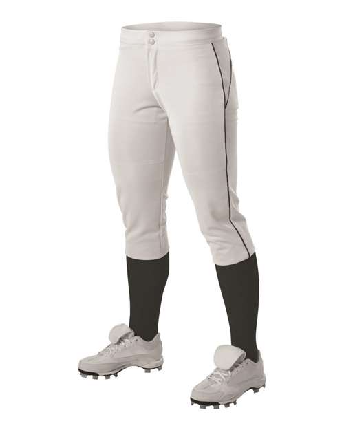 Alleson Athletic - Women's Belted Piped Fastpitch Pants - 625PBW