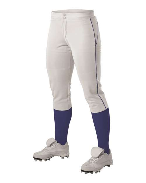 Alleson Athletic - Women's Belted Piped Fastpitch Pants - 625PBW