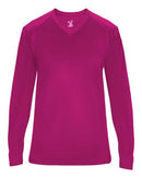 Badger - Ultimate SoftLock™ Women's V-Neck Long Sleeve T-Shirt - 4064