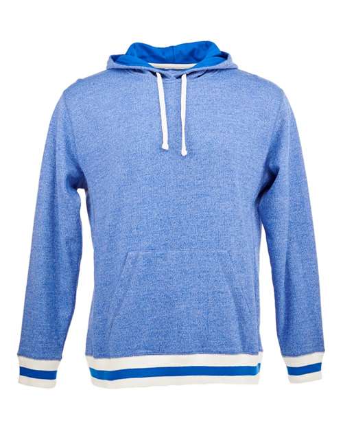 J. America - Peppered Fleece Lapover Hooded Sweatshirt - 8701