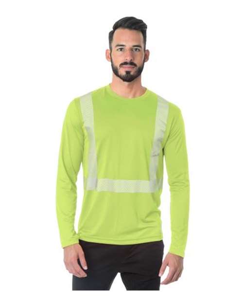 Bayside - USA-Made Hi-Visibility Long Sleeve Performance T-Shirt - Segmented Tape - 3740