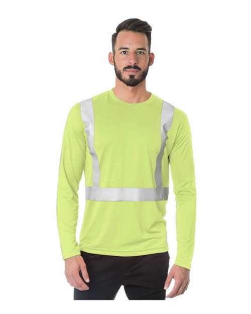 Bayside - USA-Made Hi-Visibility Long Sleeve Performance T-Shirt - Solid Tape - 3742