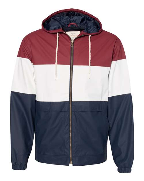 Weatherproof - Vintage Colorblocked Hooded Rain Jacket - 20601