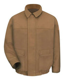 Bulwark - Brown Duck Lined Bomber Jacket - EXCEL FR® ComforTouch® - Long Sizes - JLB8L