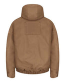 Bulwark - Brown Duck Hooded Jacket - EXCEL FR® ComforTouch® - Long Sizes - JLH4L