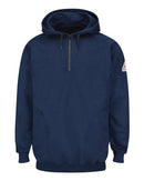 Bulwark - Pullover Hooded Fleece Sweatshirt Quarter-Zip - Long Sizes - SEH8L