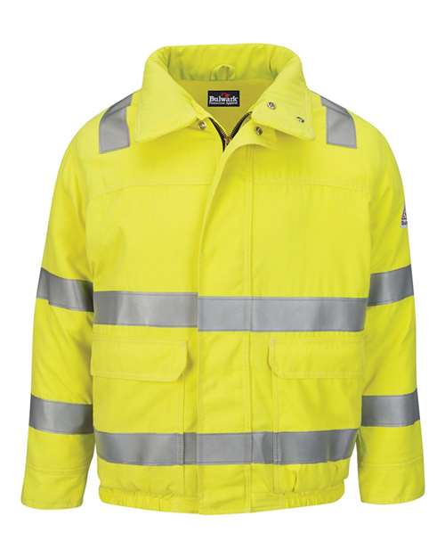 Bulwark - Hi-Visibility Lined Bomber Jacket with Reflective Trim - CoolTouch®2 - Long Sizes - JMJ4L