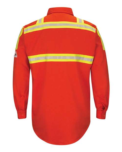 Bulwark - Enhanced Visibility Long Sleeve Uniform Shirt - Long Sizes - SLATORL