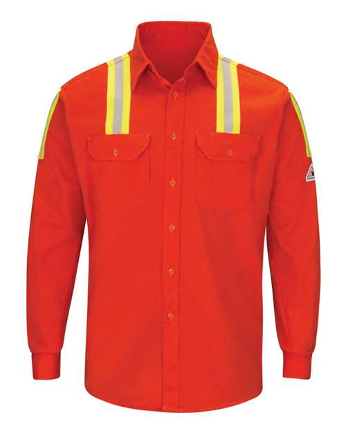 Bulwark - Enhanced Visibility Long Sleeve Uniform Shirt - Long Sizes - SLATORL