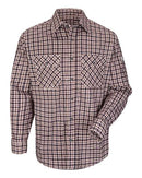 Bulwark - Plaid Long Sleeve Uniform Shirt - Long Sizes - SLD6L