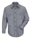 Bulwark - Plaid Long Sleeve Uniform Shirt - Long Sizes - SLD6L