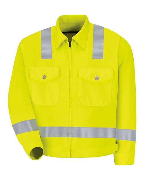 Red Kap - Hi-Visibility Ike Jacket - Long Sizes - JY32L