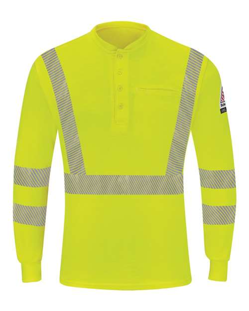 Bulwark - Hi-Visibility Lightweight Long Sleeve Henley - SML4