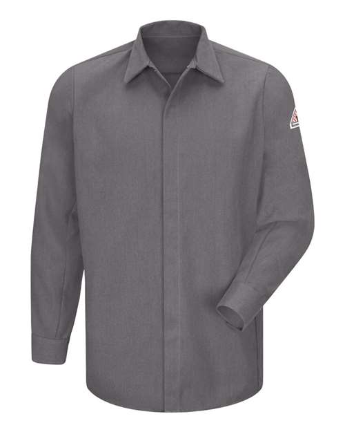 Bulwark - Concealed-Gripper Pocketless Long Sleeve Shirt - CoolTouch® 2 - Long Sizes - SMS2L