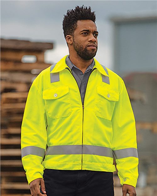 Red Kap - Hi-Visibility Ike Jacket - JY32