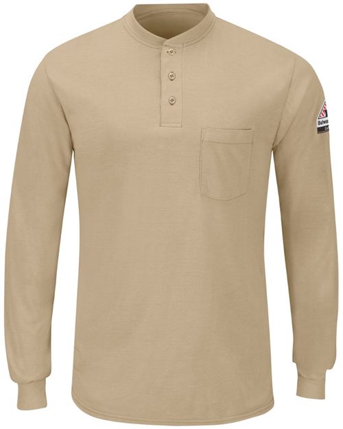 Bulwark - Long Sleeve Henley - Long Sizes - SML8L