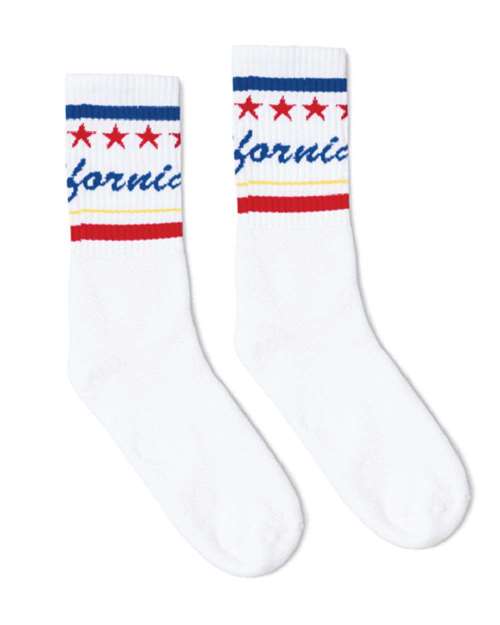 SOCCO - USA-Made Striped Crew Socks - SC100