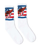 SOCCO - USA-Made Striped Crew Socks - SC100